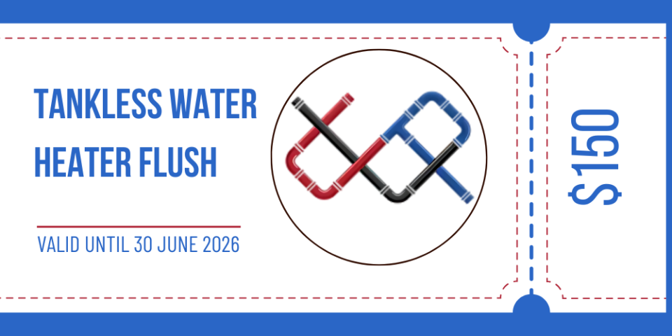 Tankless water heater flush offer